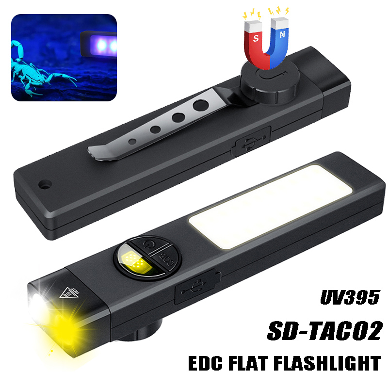 Outdoor Adventure Trips - COB+LED Multifunctional Flashlight with 395UV Light